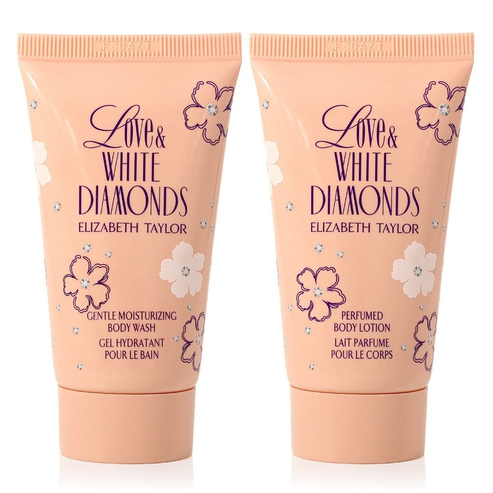 Elizabeth Taylor Love and White Diamonds Body Wash & Body Lotion 1.7oz BUNDLE